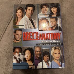 Grey’s Anatomy: Season Three – Seriously Extended (DVD, 2007, 7-Disc Set)
